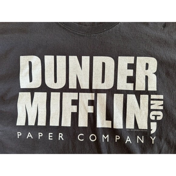 The Office Dunder Mifflin Paper Company Inc Gray Short Sleeve Shirt Size Medium - Picture 4 of 5